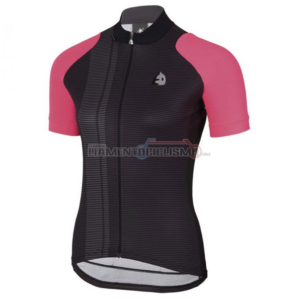 2017 Abbigliamento Ciclismo Donne Etxeondo NEO Manica Corta Nero e Rosa